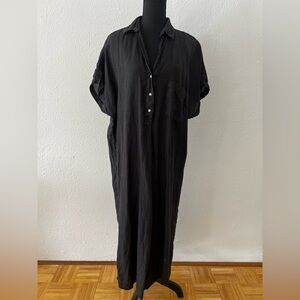 GRAYSON The Artist 100% Linen Maxi Shirt Dress size 04 L
Lagenlook Minimalist
